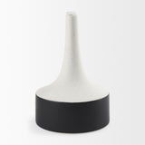 Burton 13.1H Large White and Black Ceramic Jug Vase from Mercana - Luna Furniture