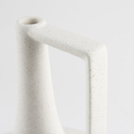 Burton 13.1H Large White and Black Ceramic Jug Vase from Mercana - Luna Furniture