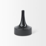Burton 8.3H Small Glossy and Matte Black Ceramic Jug Vase from Mercana - Luna Furniture