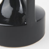 Burton 8.3H Small Glossy and Matte Black Ceramic Jug Vase from Mercana - Luna Furniture
