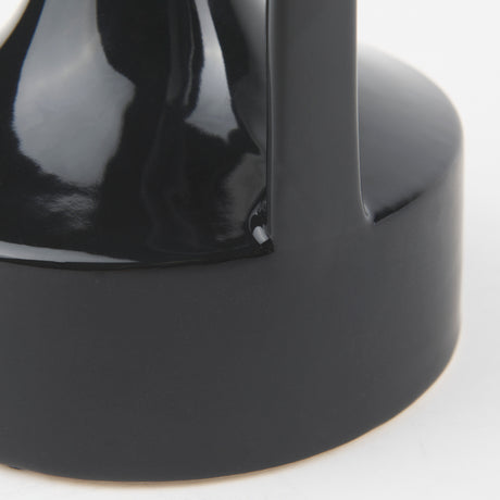Burton 8.3H Small Glossy and Matte Black Ceramic Jug Vase from Mercana - Luna Furniture