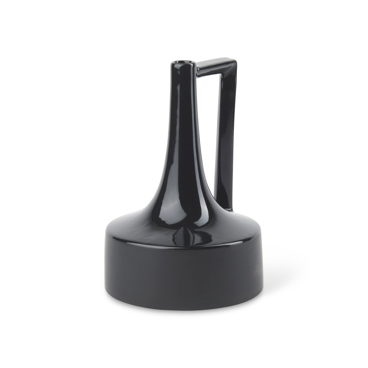 Burton 11.6H Medium Glossy and Matte Black Ceramic Jug Vase from Mercana - Luna Furniture