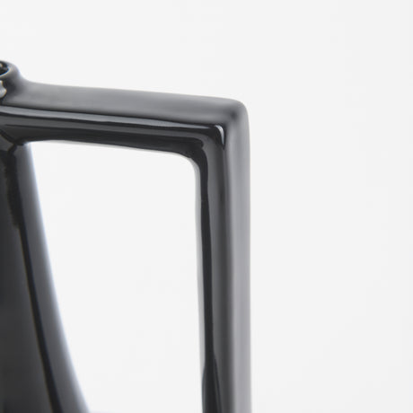 Burton 11.6H Medium Glossy and Matte Black Ceramic Jug Vase from Mercana - Luna Furniture