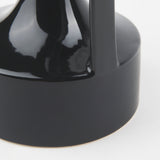 Burton 11.6H Medium Glossy and Matte Black Ceramic Jug Vase from Mercana - Luna Furniture