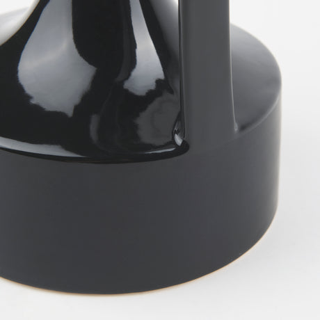 Burton 11.6H Medium Glossy and Matte Black Ceramic Jug Vase from Mercana - Luna Furniture