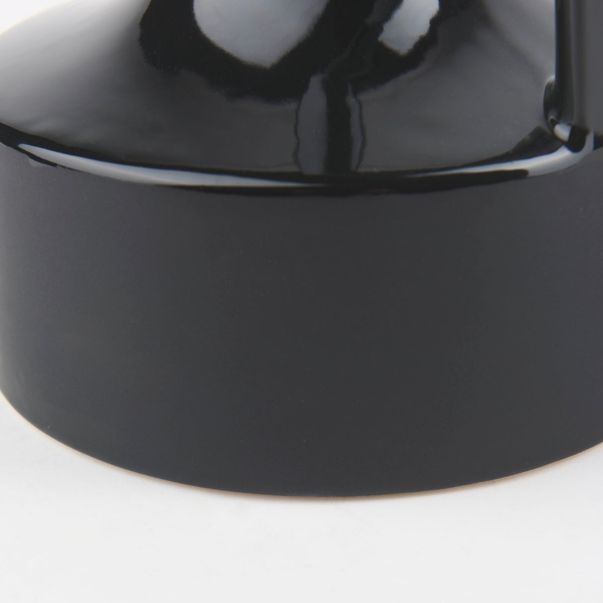 Burton 11.6H Medium Glossy and Matte Black Ceramic Jug Vase from Mercana - Luna Furniture