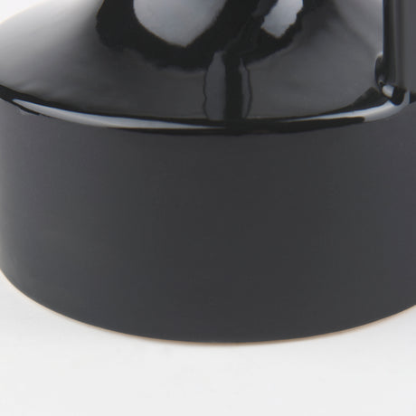 Burton 11.6H Medium Glossy and Matte Black Ceramic Jug Vase from Mercana - Luna Furniture