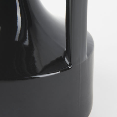 Burton 13.1H Large Glossy and Matte Black Ceramic Jug Vase from Mercana - Luna Furniture
