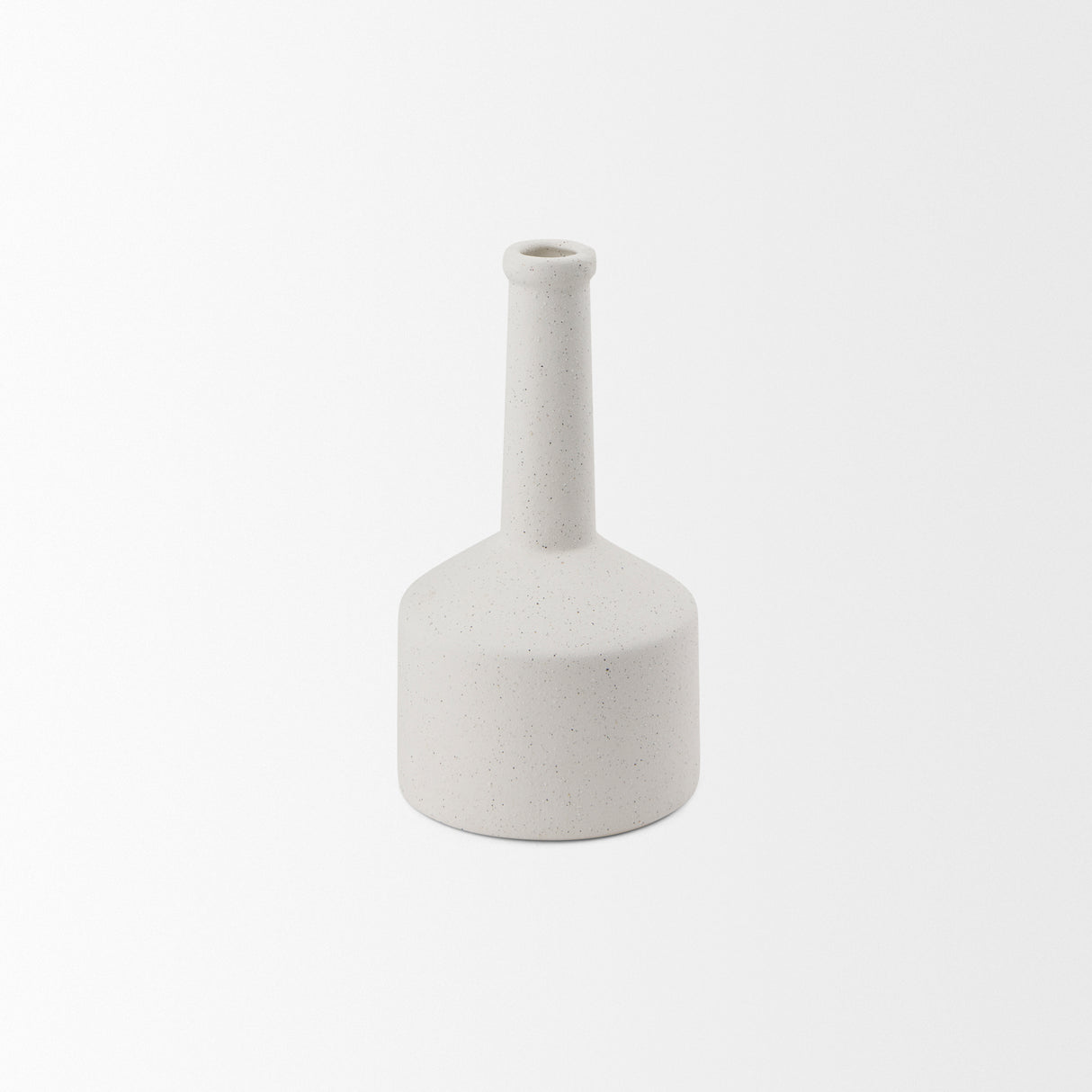 Burton 10.8H Small White Ceramic Jug Vase from Mercana - Luna Furniture