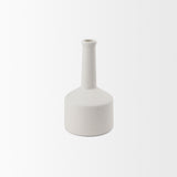 Burton 10.8H Small White Ceramic Jug Vase from Mercana - Luna Furniture