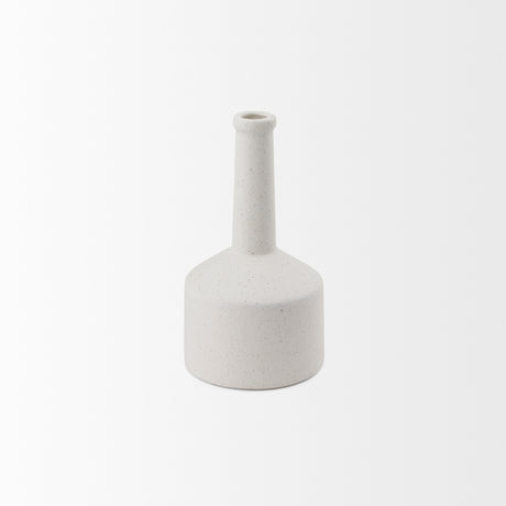 Burton 10.8H Small White Ceramic Jug Vase from Mercana - Luna Furniture