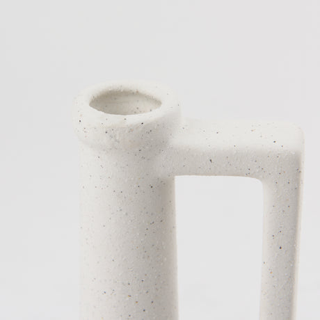 Burton 10.8H Small White Ceramic Jug Vase from Mercana - Luna Furniture