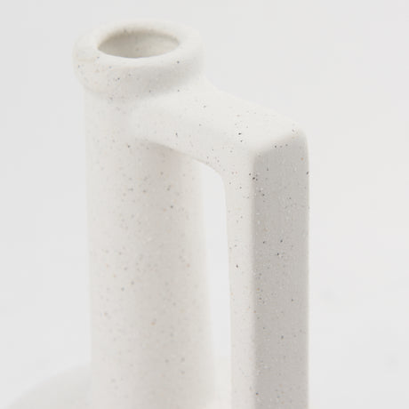 Burton 10.8H Small White Ceramic Jug Vase from Mercana - Luna Furniture
