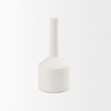 Burton 14.2H Medium White Ceramic Jug Vase from Mercana - Luna Furniture