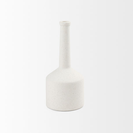 Burton 14.2H Medium White Ceramic Jug Vase from Mercana - Luna Furniture