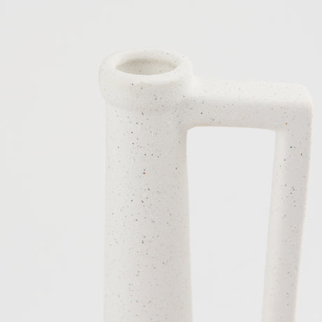 Burton 14.2H Medium White Ceramic Jug Vase from Mercana - Luna Furniture
