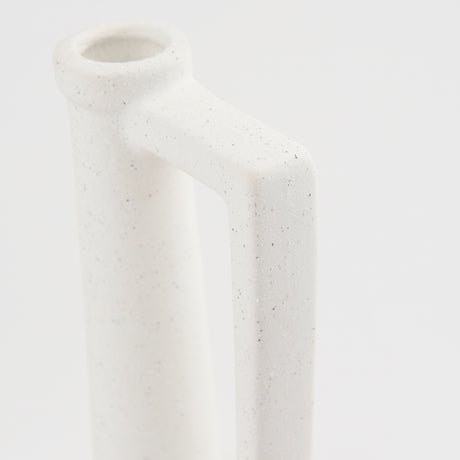 Burton 14.2H Medium White Ceramic Jug Vase from Mercana - Luna Furniture