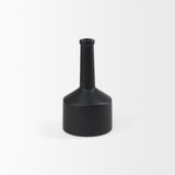 Burton 10.8H Small Matte Black Ceramic Jug Vase from Mercana - Luna Furniture
