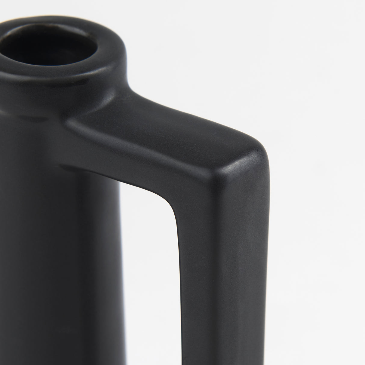 Burton 10.8H Small Matte Black Ceramic Jug Vase from Mercana - Luna Furniture