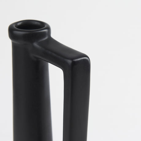 Burton 14.2H Medium Matte Black Ceramic Jug Vase from Mercana - Luna Furniture