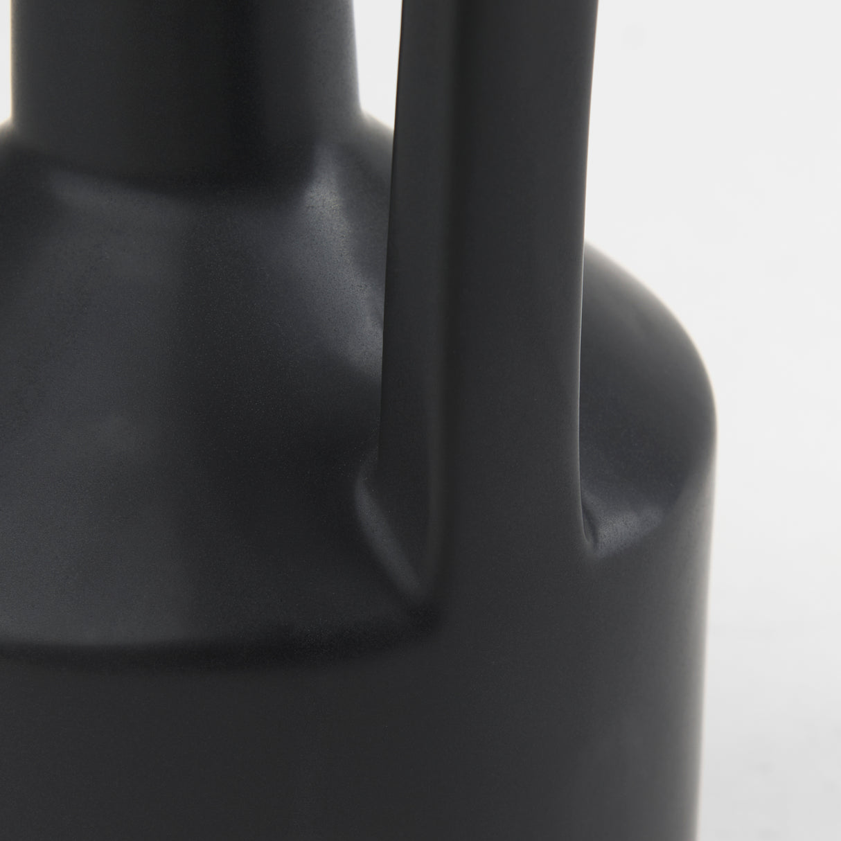 Burton 14.2H Medium Matte Black Ceramic Jug Vase from Mercana - Luna Furniture