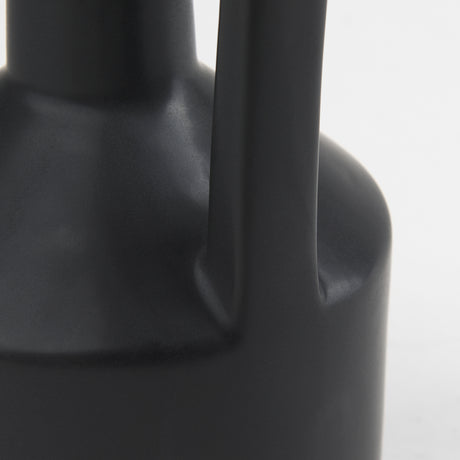 Burton 14.2H Medium Matte Black Ceramic Jug Vase from Mercana - Luna Furniture