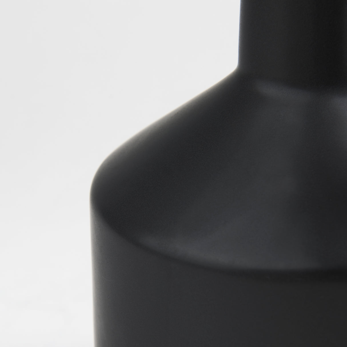 Burton 14.2H Medium Matte Black Ceramic Jug Vase from Mercana - Luna Furniture