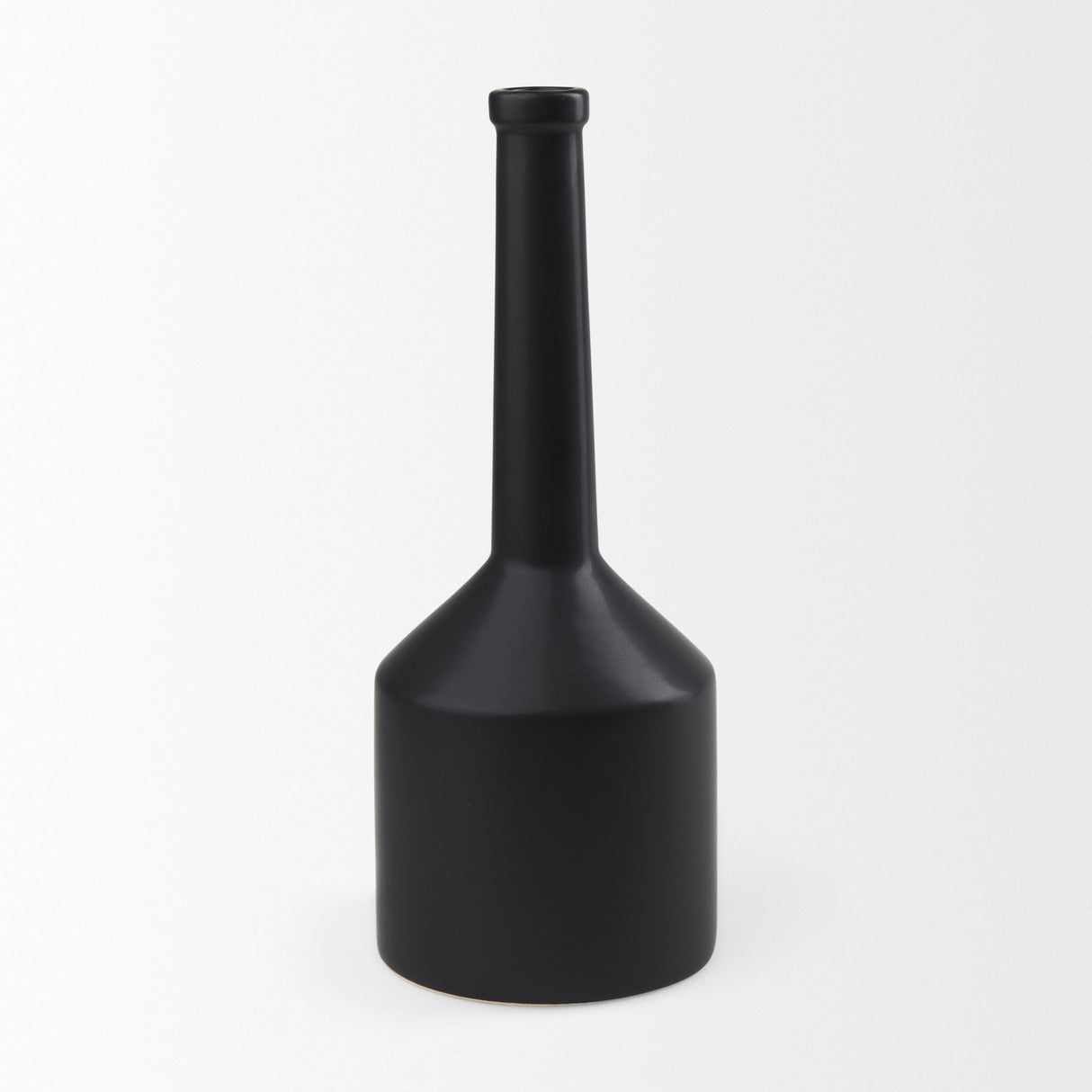 Burton 17.1H Large Matte Black Ceramic Jug Vase from Mercana - Luna Furniture