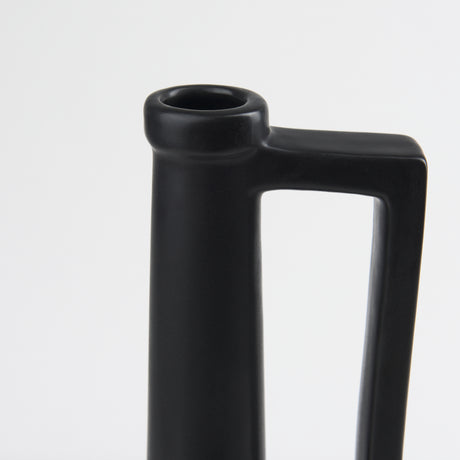 Burton 17.1H Large Matte Black Ceramic Jug Vase from Mercana - Luna Furniture
