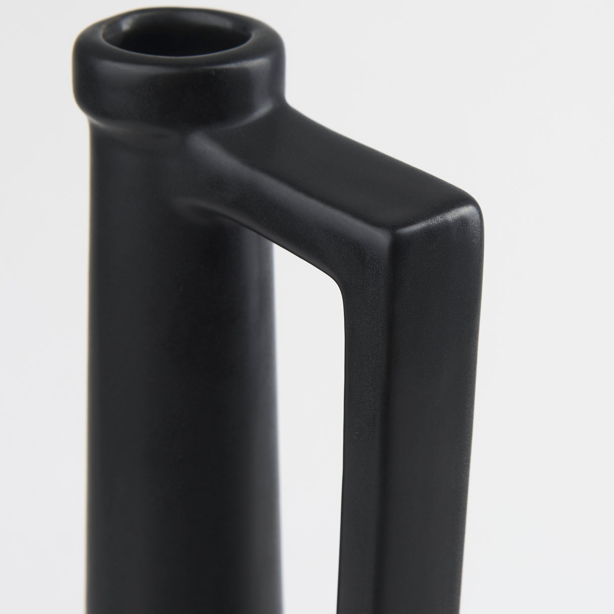 Burton 17.1H Large Matte Black Ceramic Jug Vase from Mercana - Luna Furniture