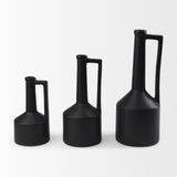 Burton 17.1H Large Matte Black Ceramic Jug Vase from Mercana - Luna Furniture