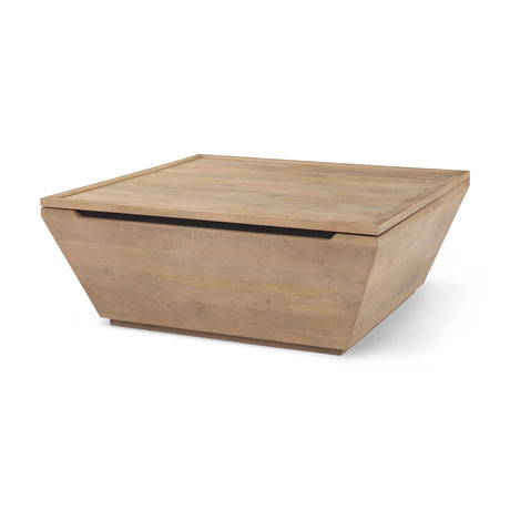 Wyatt 41.0L x 41.0W x 16.0H Brown Wood Angular Coffee Table from Mercana - Luna Furniture