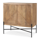 Cairo 36.0L x 19.5W x 36.0H 2 Door Wood and Metal Cabinet from Mercana - Luna Furniture