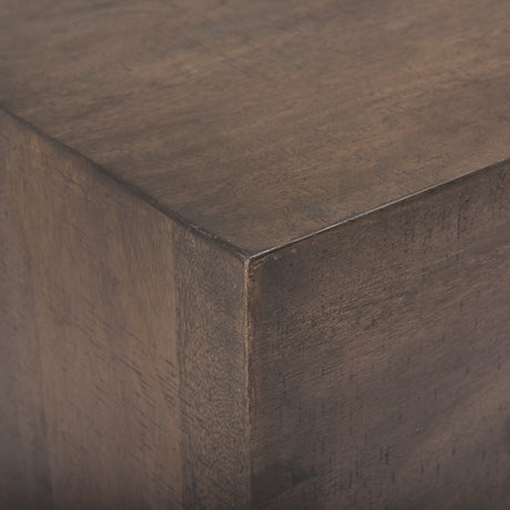West 55L x 32W x 14H Medium Brown Wooden Angled Coffee Table from Mercana - Luna Furniture