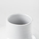 Amos 18.5L x 18.5W x 24.4H White and Dark Beige Color Blocked Ceramic Floor Vase from Mercana - Luna Furniture