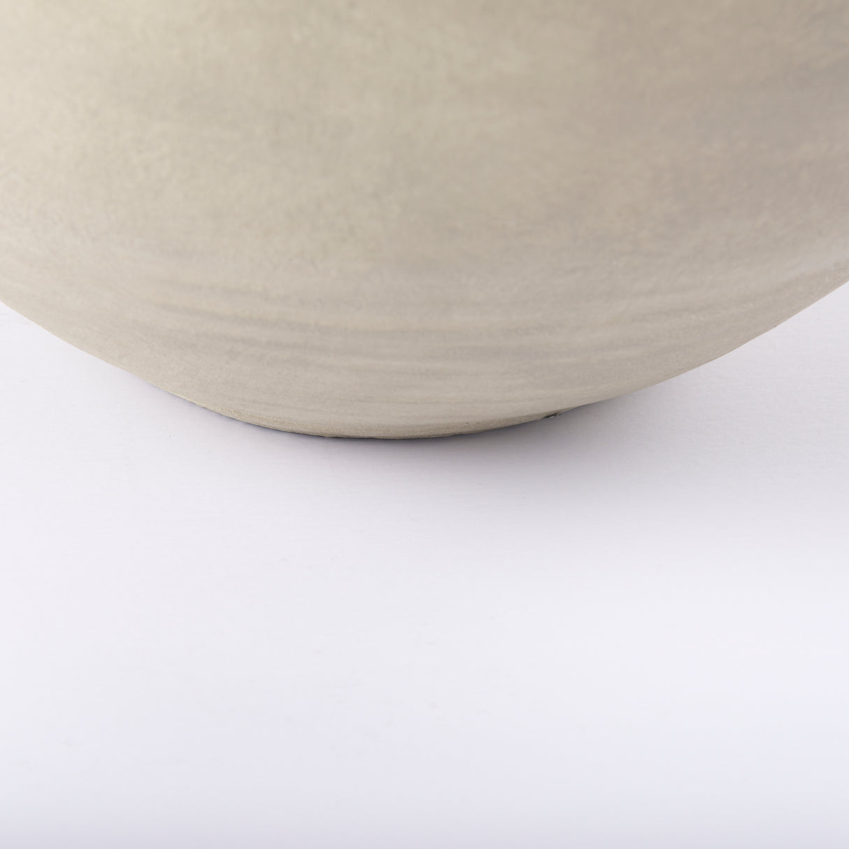 Amos 18.5L x 18.5W x 24.4H White and Dark Beige Color Blocked Ceramic Floor Vase from Mercana - Luna Furniture