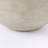 Amos 20.5L x 20.5W x 31.9H White and Dark Beige Color Blocked Ceramic Floor Vase from Mercana - Luna Furniture
