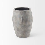 Zuma 27.2L x 18.1W x 24.4H Light Gray Ceramic Floor Vase from Mercana - Luna Furniture