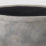 Zuma 27.2L x 18.1W x 24.4H Light Gray Ceramic Floor Vase from Mercana - Luna Furniture