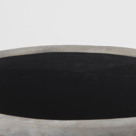 Zuma 27.2L x 18.1W x 24.4H Light Gray Ceramic Floor Vase from Mercana - Luna Furniture