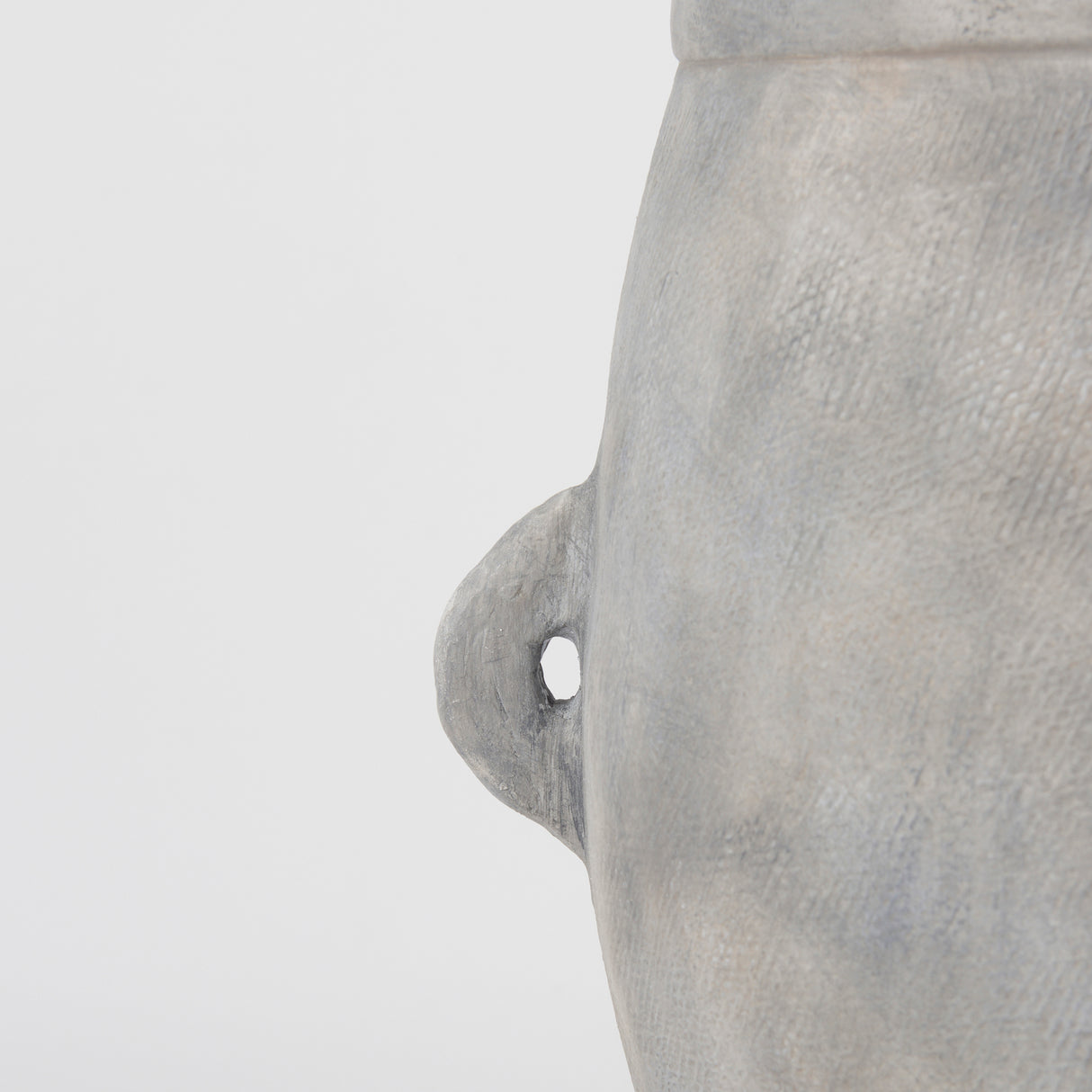 Zuma 27.2L x 18.1W x 24.4H Light Gray Ceramic Floor Vase from Mercana - Luna Furniture