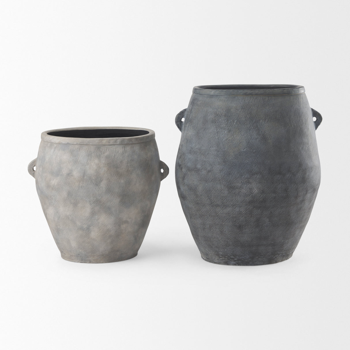 Zuma 27.2L x 18.1W x 24.4H Light Gray Ceramic Floor Vase from Mercana - Luna Furniture