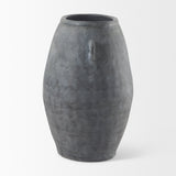 Zuma 27.2L x 20.5W x 31.9H Dark Gray Ceramic Floor Vase from Mercana - Luna Furniture