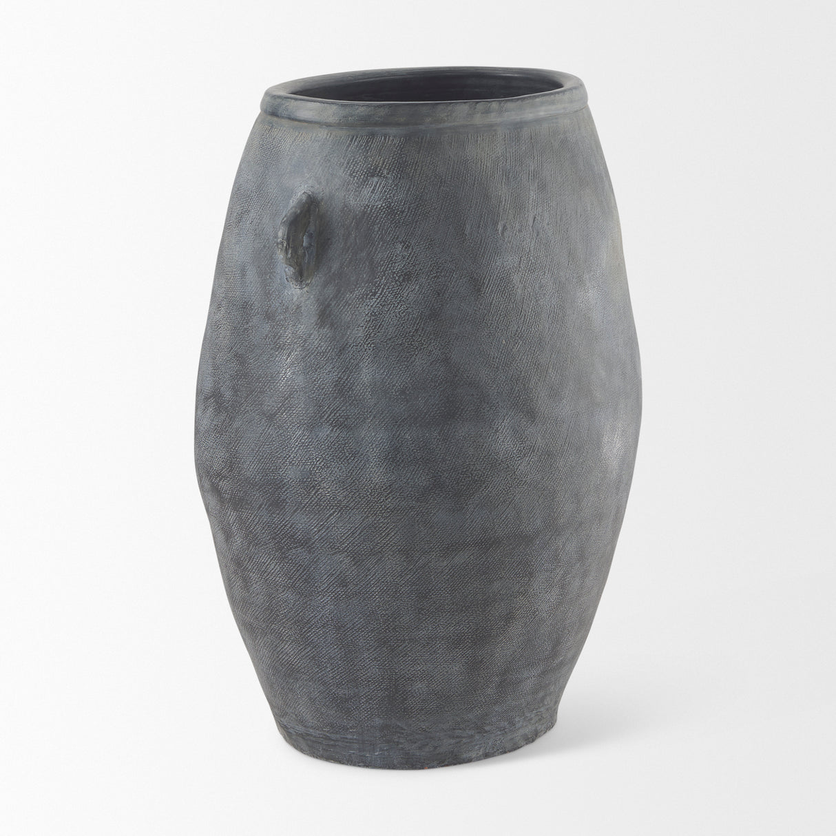 Zuma 27.2L x 20.5W x 31.9H Dark Gray Ceramic Floor Vase from Mercana - Luna Furniture