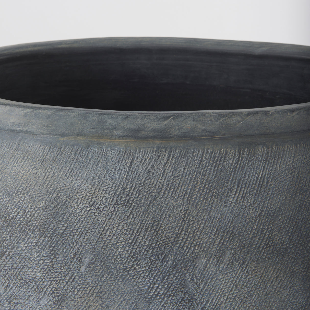 Zuma 27.2L x 20.5W x 31.9H Dark Gray Ceramic Floor Vase from Mercana - Luna Furniture