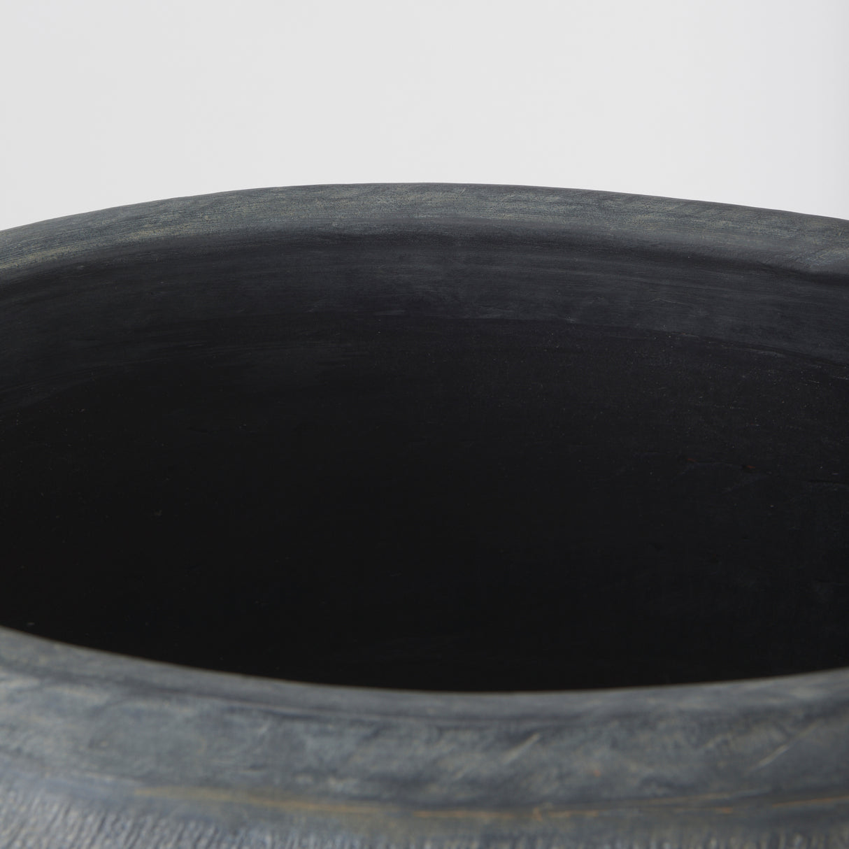 Zuma 27.2L x 20.5W x 31.9H Dark Gray Ceramic Floor Vase from Mercana - Luna Furniture