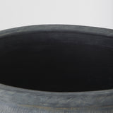 Zuma 27.2L x 20.5W x 31.9H Dark Gray Ceramic Floor Vase from Mercana - Luna Furniture