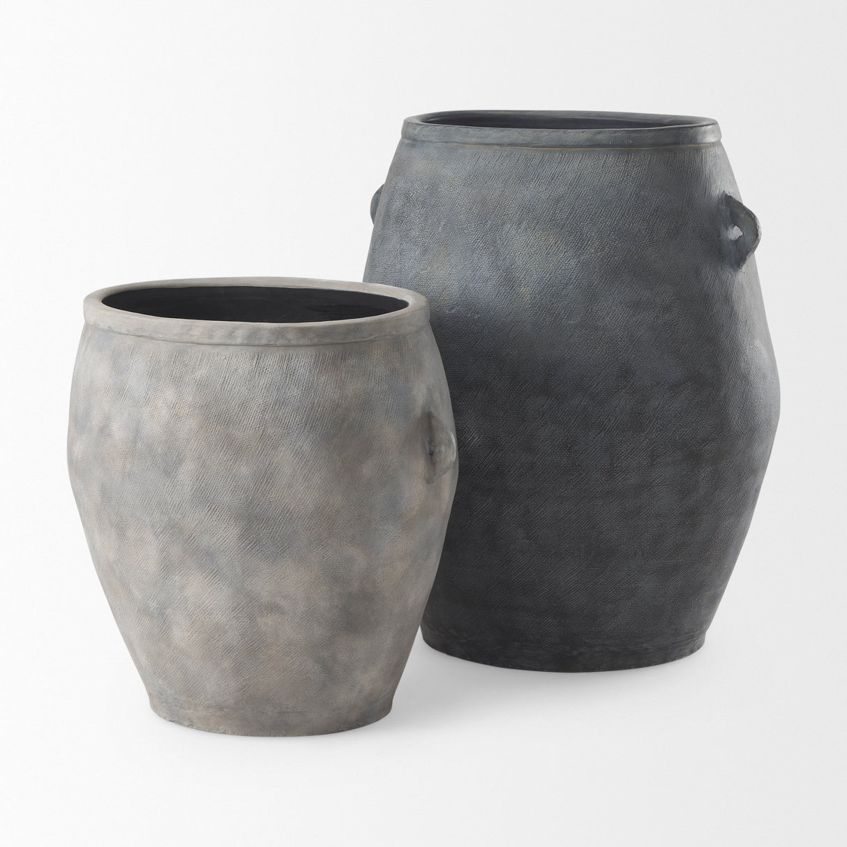 Zuma 27.2L x 20.5W x 31.9H Dark Gray Ceramic Floor Vase from Mercana - Luna Furniture