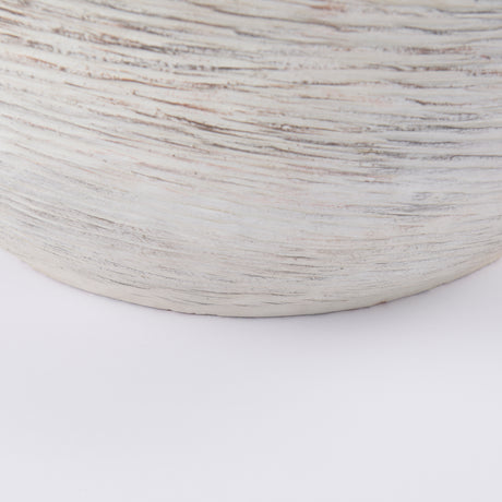 Misha 25.2L x 25.2W x 22.4H Cream Ceramic Floor Vase from Mercana - Luna Furniture