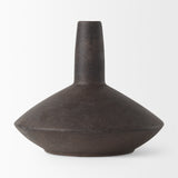 Rylee 6.9H Dark Brown Ceramic Vase from Mercana - Luna Furniture